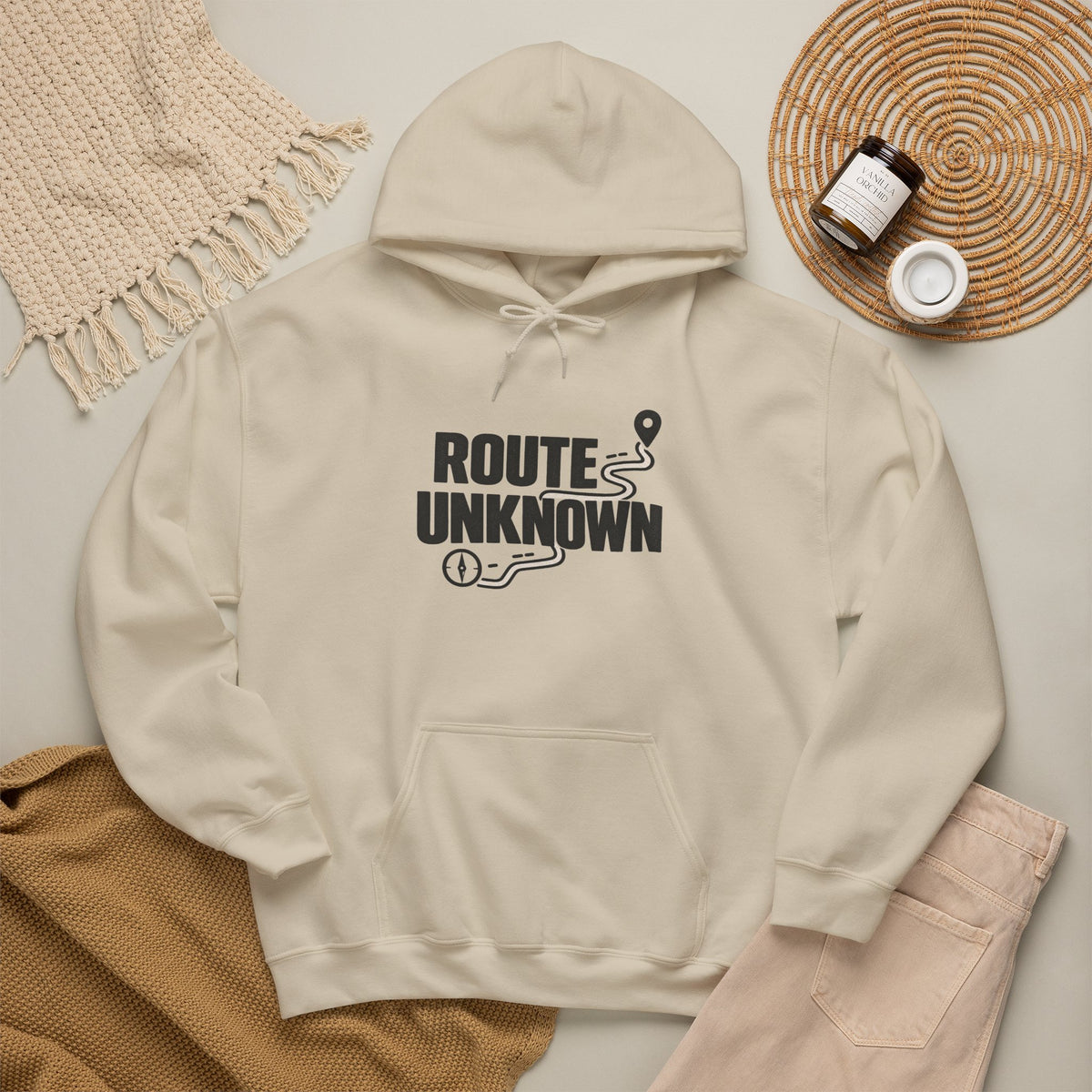 Route Unknown Hoodie – Adventure Travel Graphic Hoodie