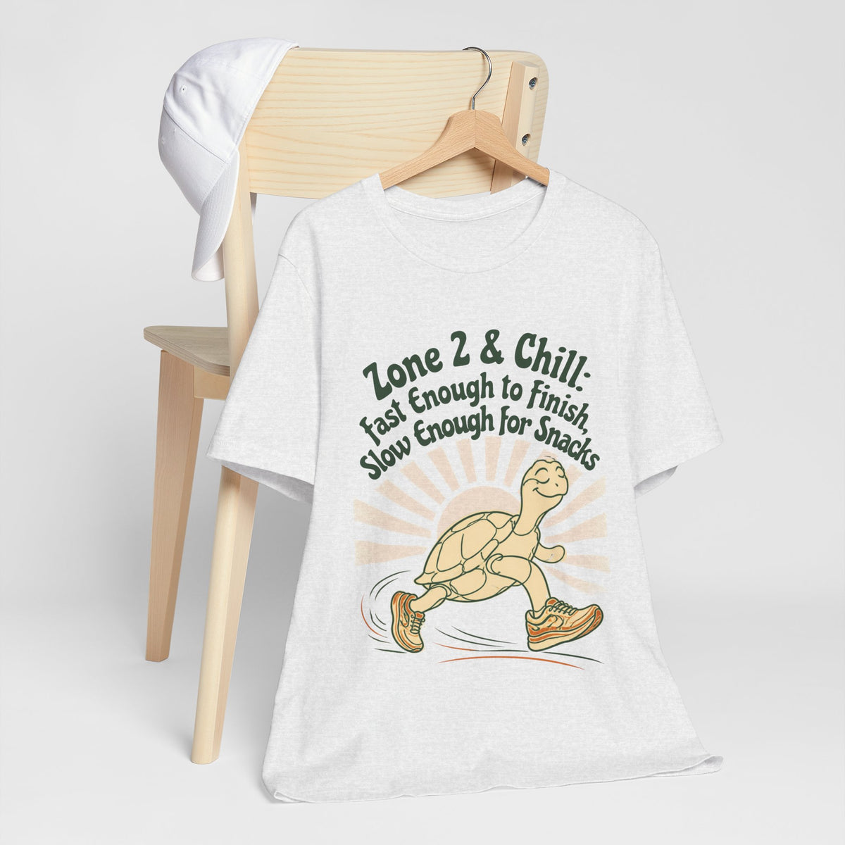 Turtle 'Zone 2 & Chill' Tee — Fast Enough to Finish, Slow Enough for Snacks