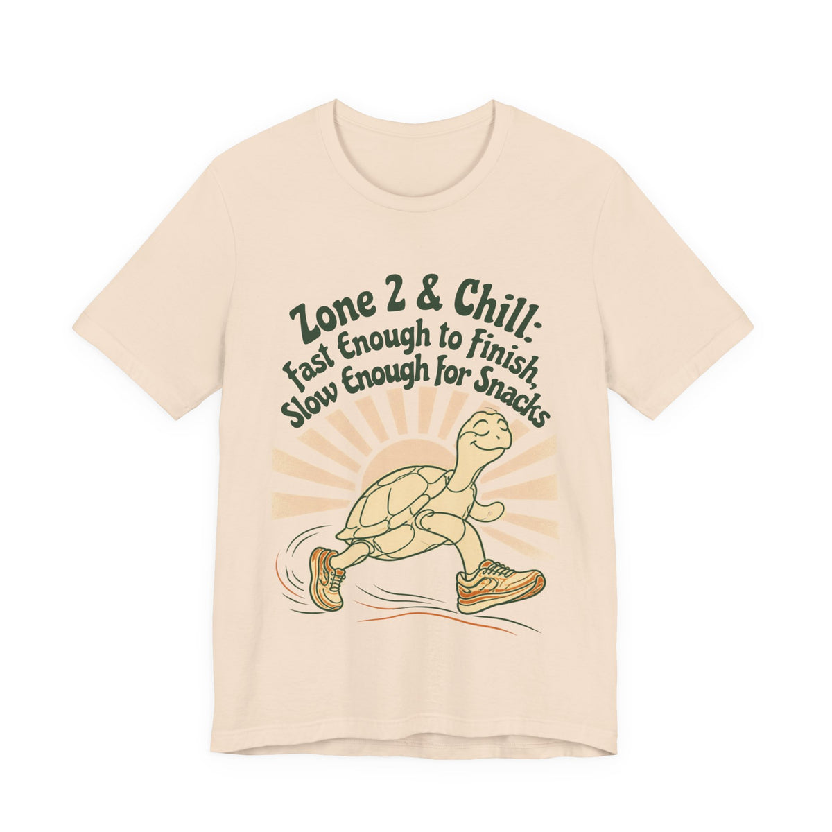 Turtle 'Zone 2 & Chill' Tee — Fast Enough to Finish, Slow Enough for Snacks