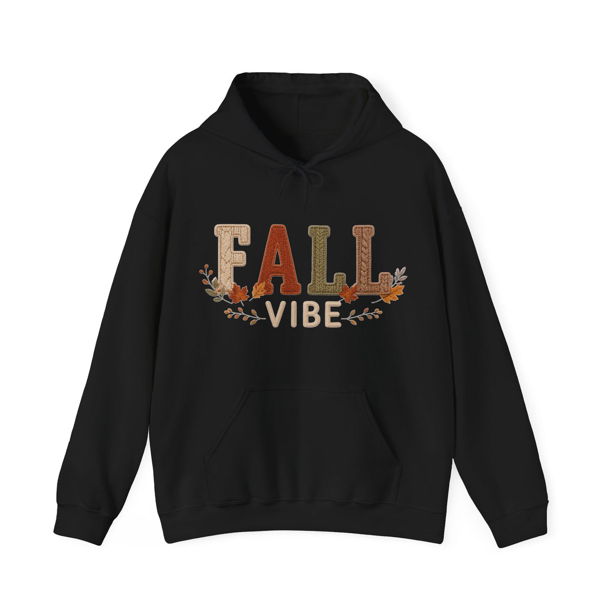 Fall Vibe Hoodie — Autumn Leaves Graphic Hooded Sweatshirt