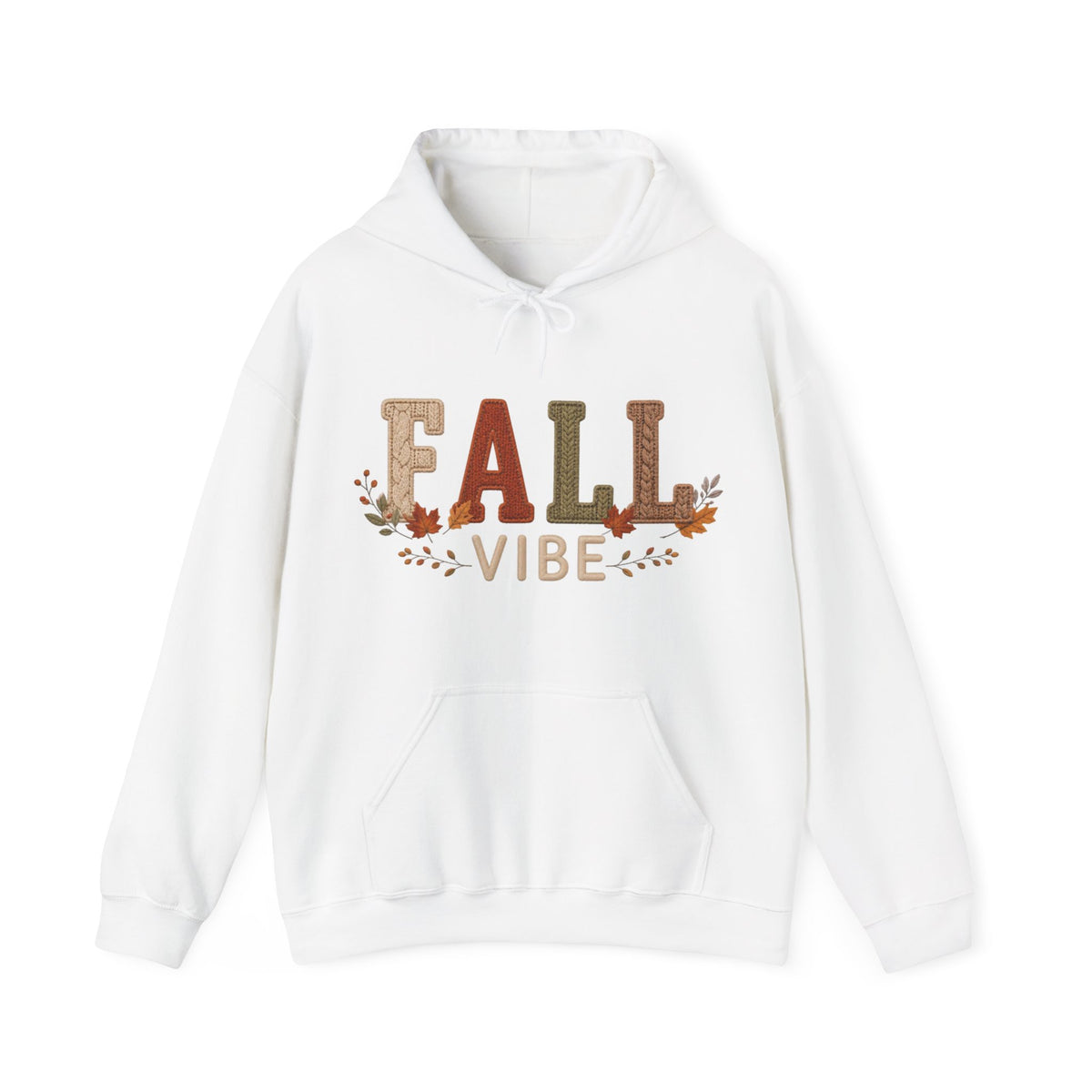 Fall Vibe Hoodie — Autumn Leaves Graphic Hooded Sweatshirt