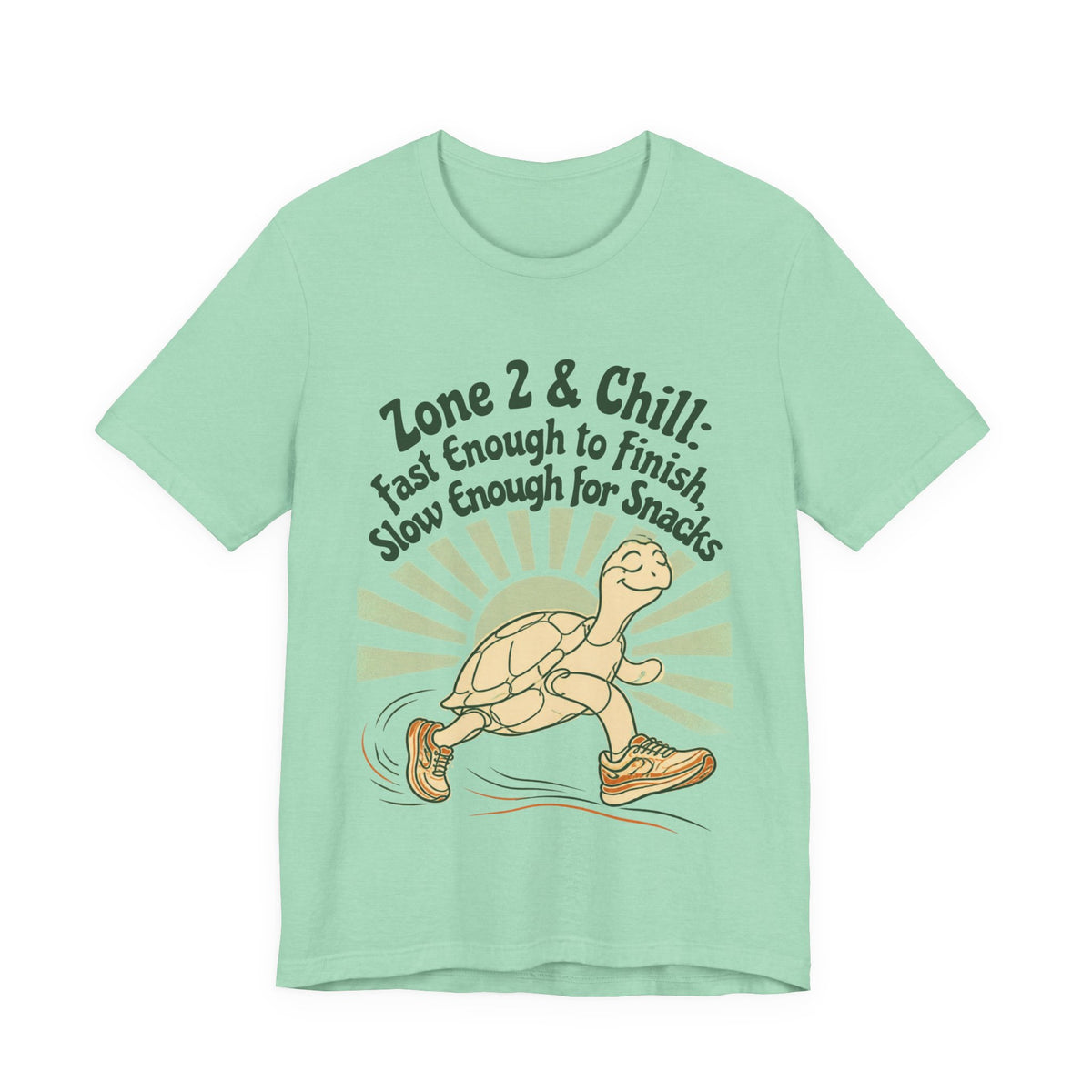 Turtle 'Zone 2 & Chill' Tee — Fast Enough to Finish, Slow Enough for Snacks