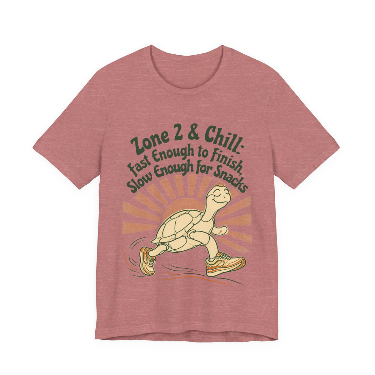 Turtle 'Zone 2 & Chill' Tee — Fast Enough to Finish, Slow Enough for Snacks